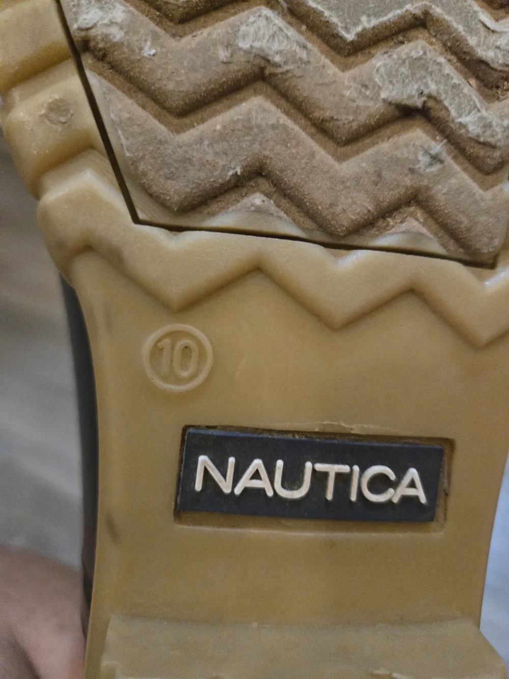 Nautica Navy Blue Winter Lace-Up Boots with Cream Shearling Collar